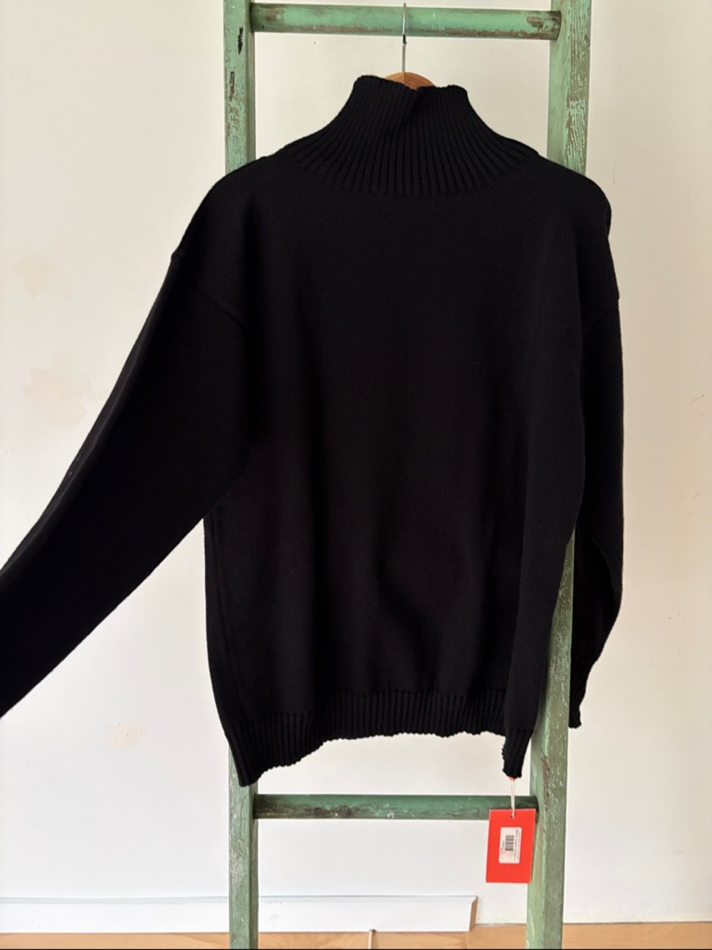 Andersen-Andersen Classic Black Turtleneck Sweater - Men's Large